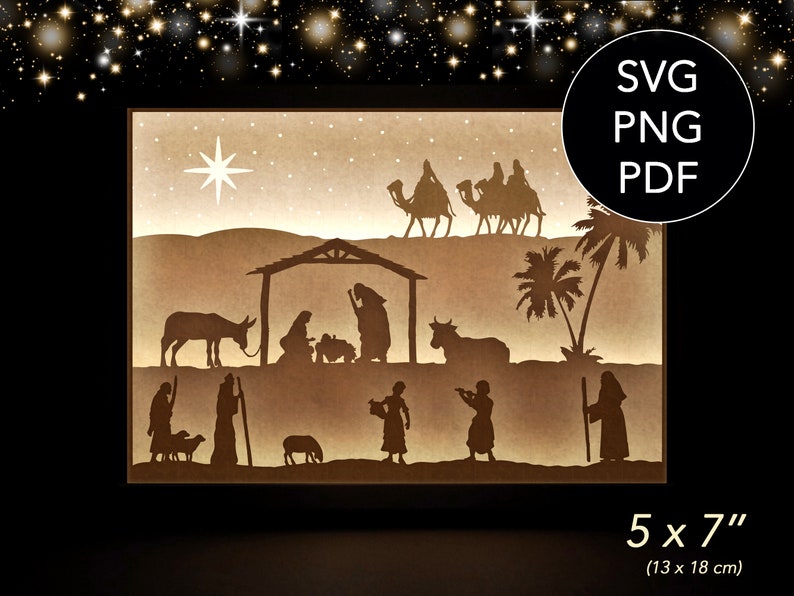 Download Christmas 3D Shadow Box SVG Layered SVG file for Cricut | Etsy