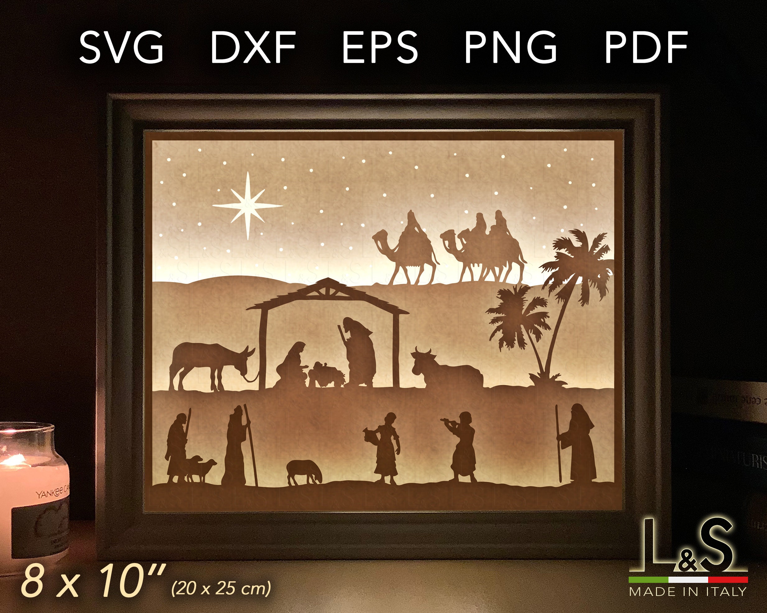 Nativity Shadow Box SVG Free - Free SVG Cut Files
