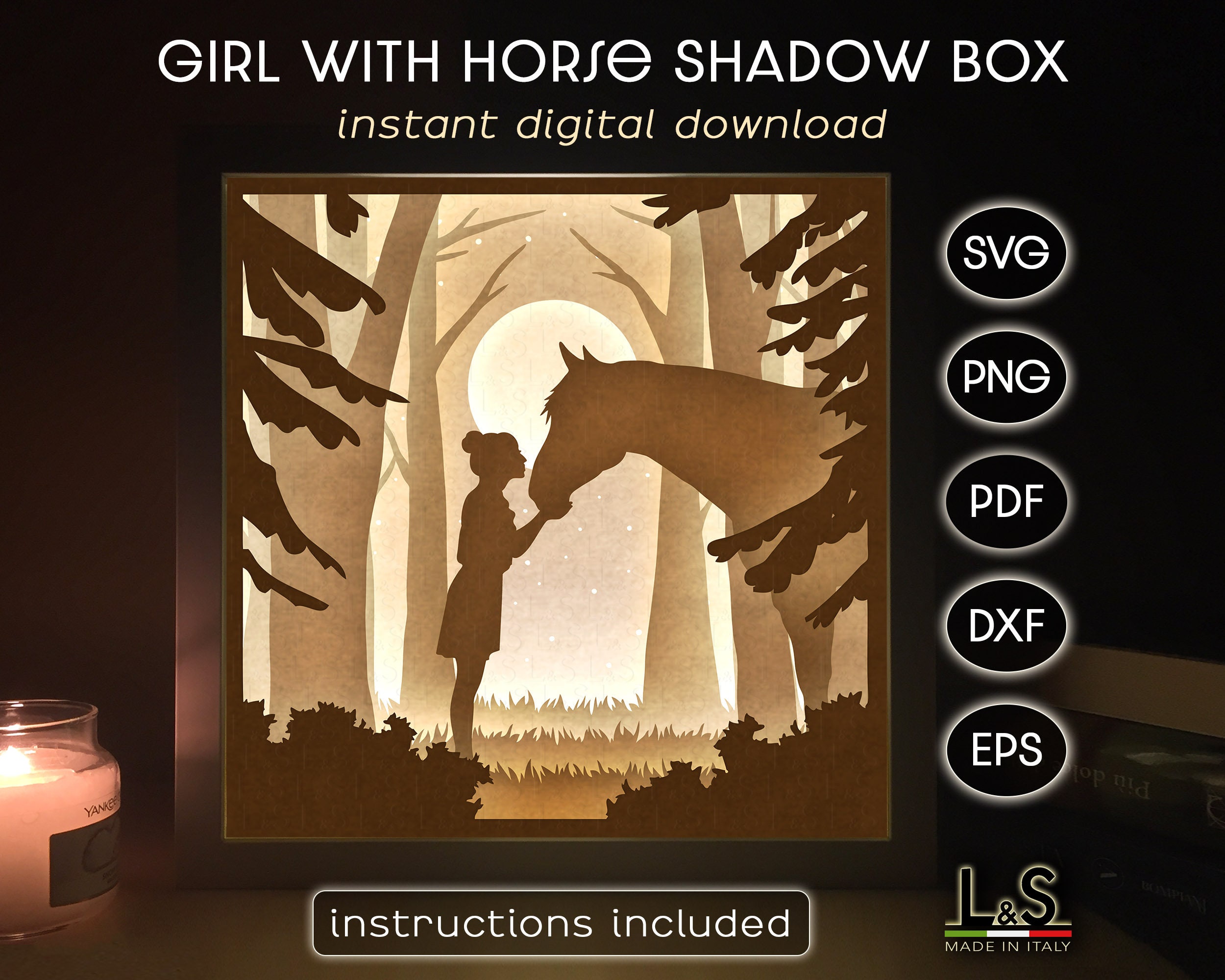 Shadowbox Frame 8x8 - Lori Whitlock's SVG Shop