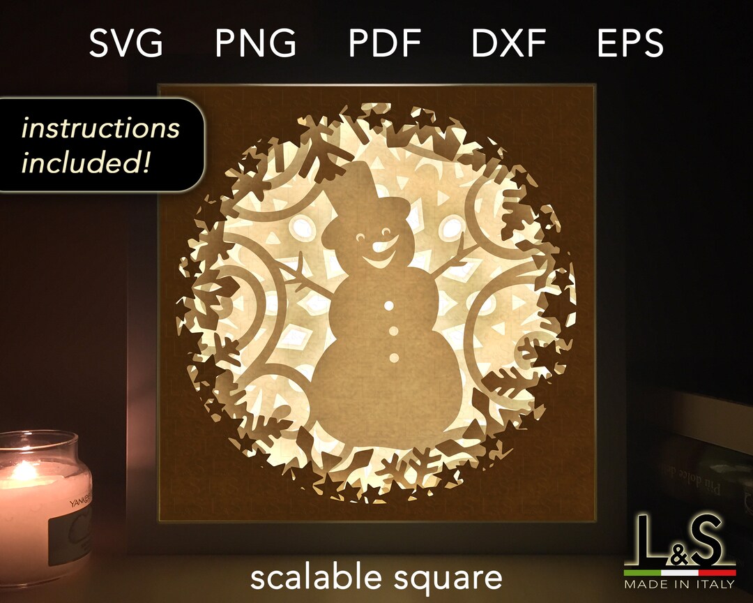 Christmas Light Box Svg Layered Christmas Shadow Box Designs Etsy