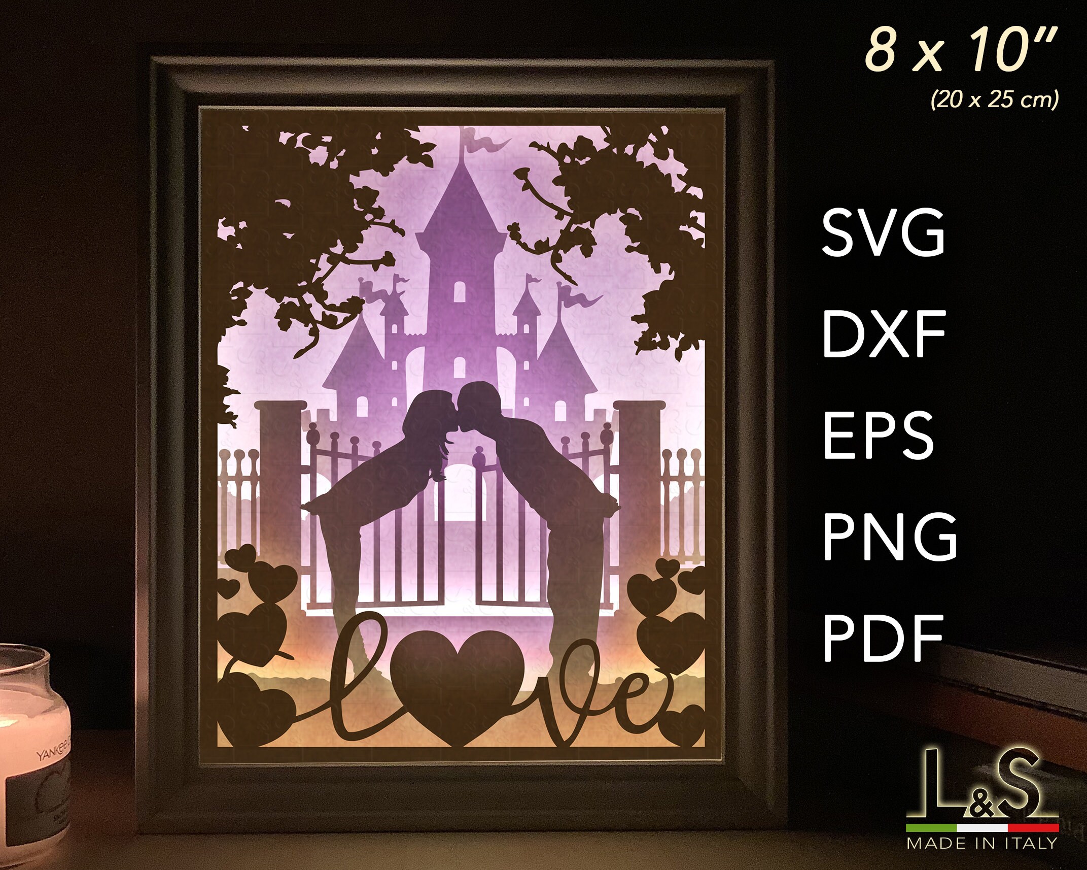 Love Shadow Box Svg Bundle, Valentines Day Shadowbox Svg Files, Wedding ...