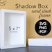 Rectangle 3D Shadow Box Frame Template SVG Silhouette Light - Etsy Canada