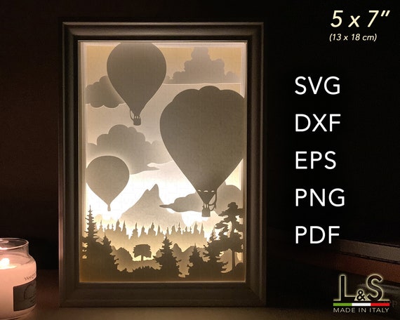 Download Paper Cut Light Box Svg Cricut Shadow Box Svg Hot Air Etsy