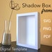 Rectangle 3D Shadow Box Frame Template - SVG Silhouette Light Box Cut ...