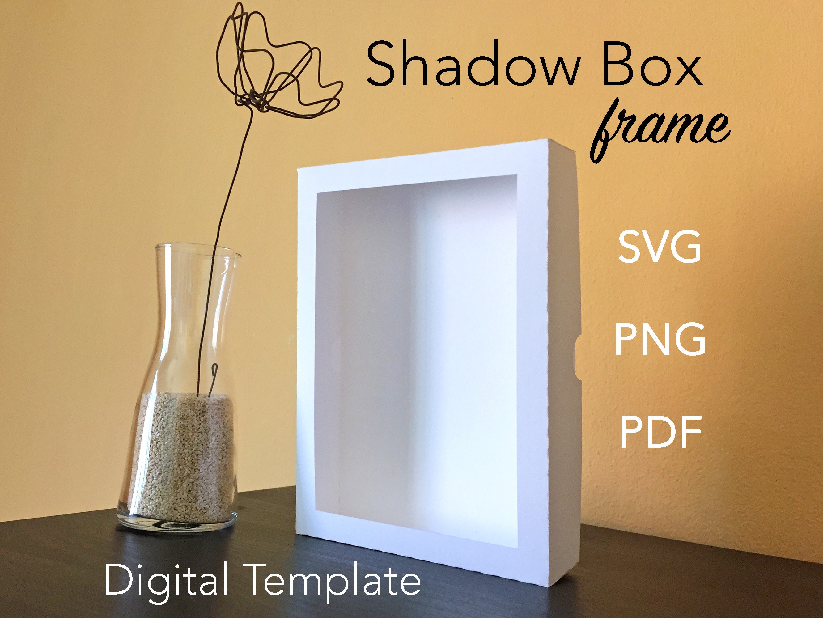 Rechteck 3D Shadow Box Rahmen Vorlage SVG Silhouette Licht | Etsy