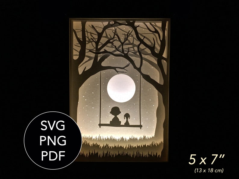 Download Layered shadow box svg files for Cricut Peanuts Snoopy 3D ...