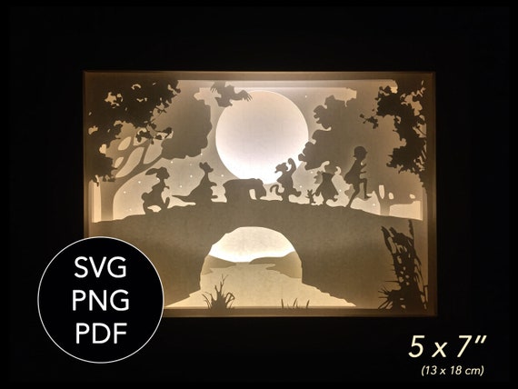 Download 20x26 Cm 3d Shadow Box Template Svg Files U2013 3d Paper Cutting Light Box Svg Template Files Cricut Files Bogo J0ker Paper Party Kids Craft Supplies Tools