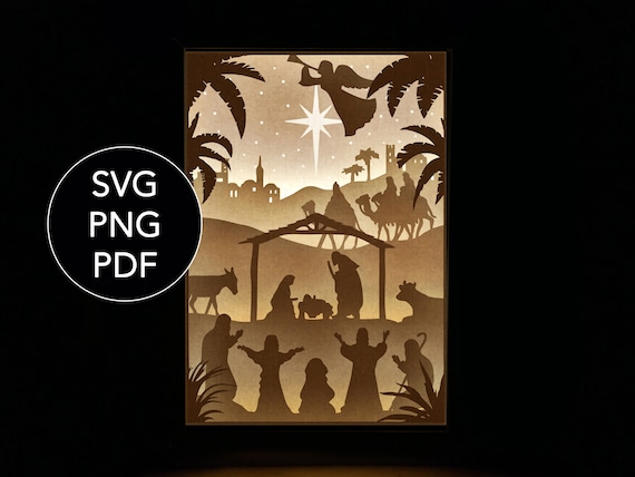 Download Christmas 3D Shadow Box SVG Layered SVG file for Cricut | Etsy