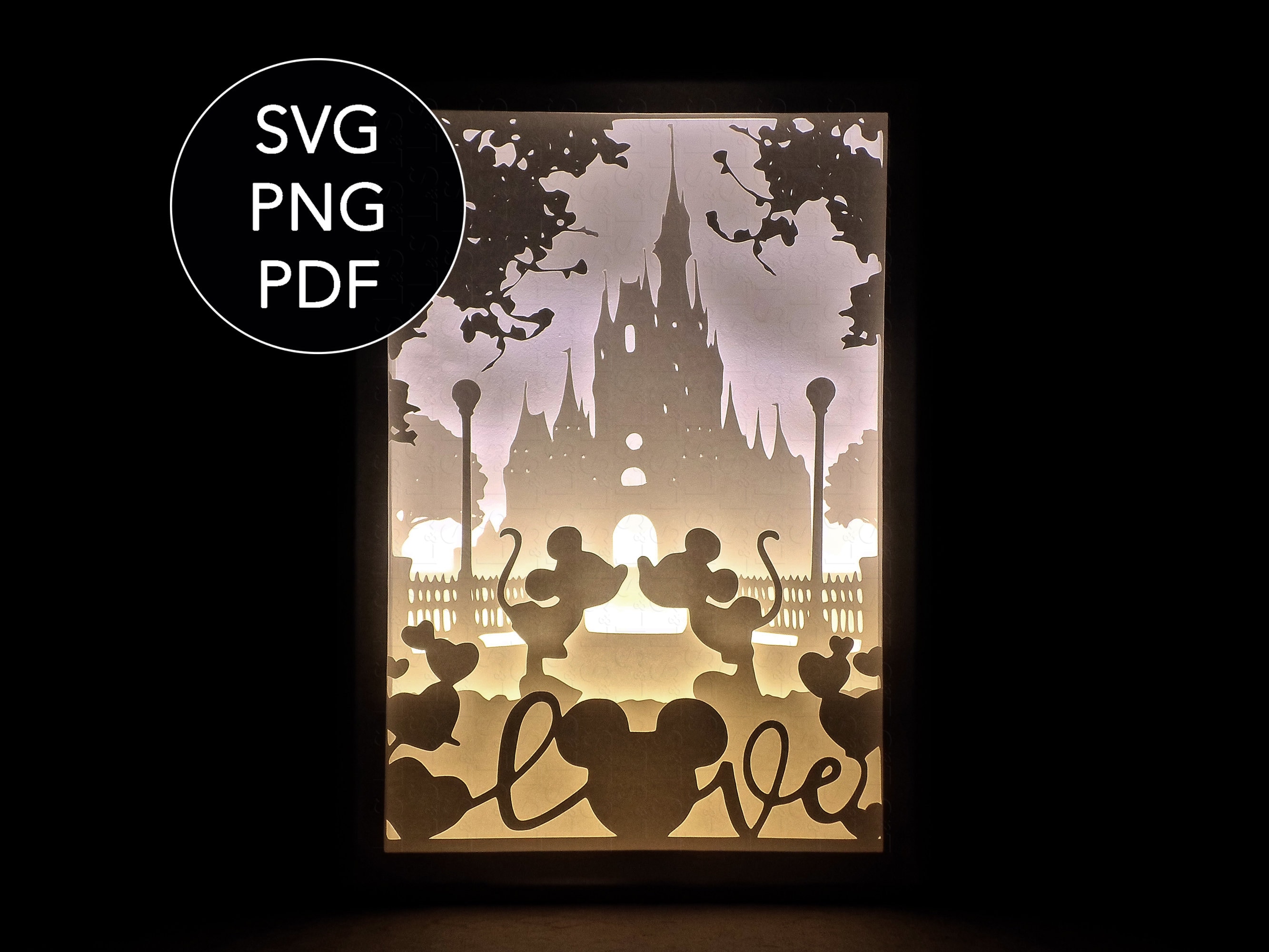 Download Anniversary SVG Shadow Box File Love Paper Cut Light Box ...