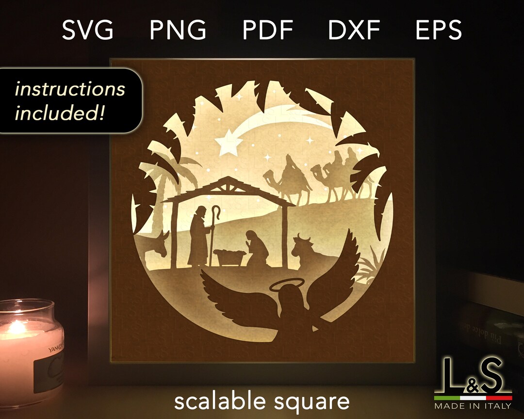 3D Nativity Shadow Box Svg Cricut Layered Nativity Scene Svg - Etsy UK