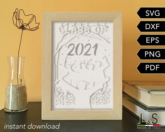 Download Graduation Shadow Box Template 3d Light Box Svg Lighted Etsy