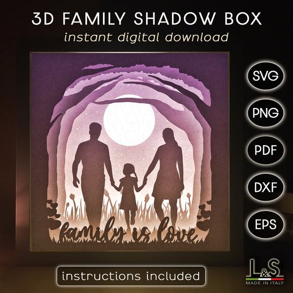Family Light Box svg, 3D Family Shadow Box Design, Lighted Shadowbox svg, Layered Lightbox Template, Paper Cut Shadow Box svg for Cricut Family Light Box svg, 3D Family Shadow Box Design, Lighted Shadowbox svg, Layered Lightbox Template, Paper Cut Shadow Box svg for Cricut