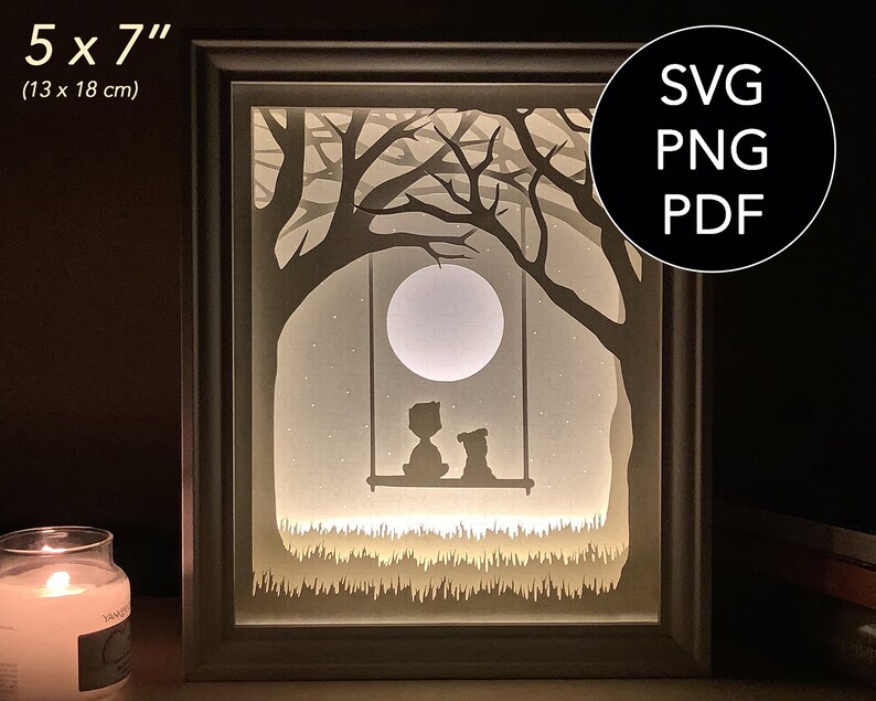 Download Kids Shadow Box svg files for Cricut Dog Light Box svg ...