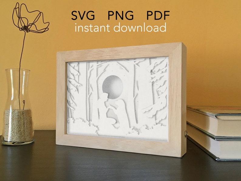 Download Dog Shadow Box SVG Paper Cut Light Box Template for Dog ...