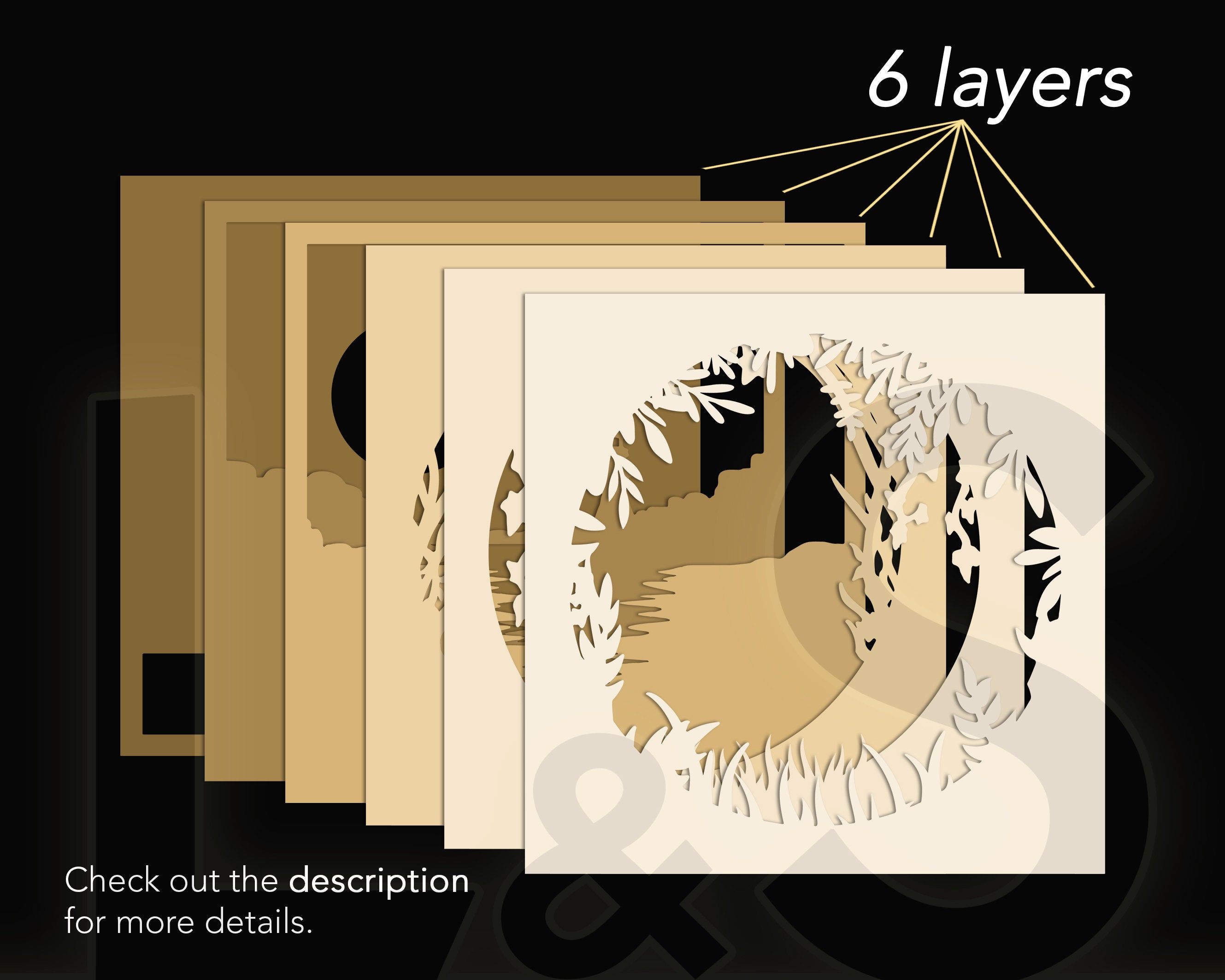 Beach Shadow Box Svg Cricut, Summer Shadowbox Template, Light Box Laser ...