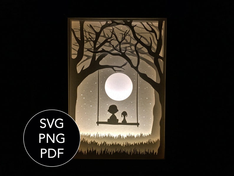 Download Layered shadow box svg files for Cricut Peanuts Snoopy 3D | Etsy