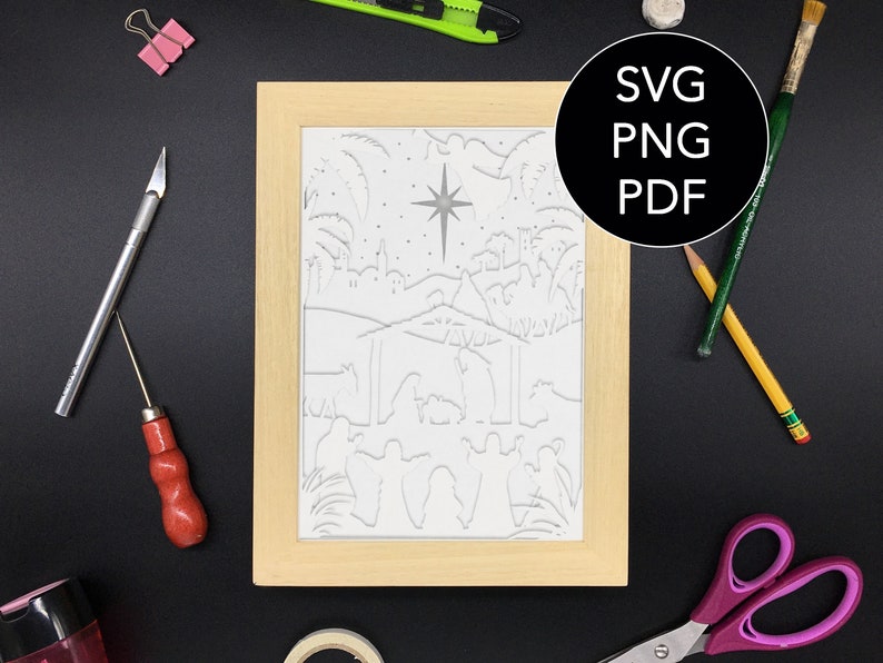Download Christmas 3D Shadow Box SVG Layered SVG file for Cricut | Etsy