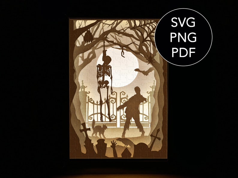 Download Halloween SVG Shadow Box Art 3D Layered SVG file for ...