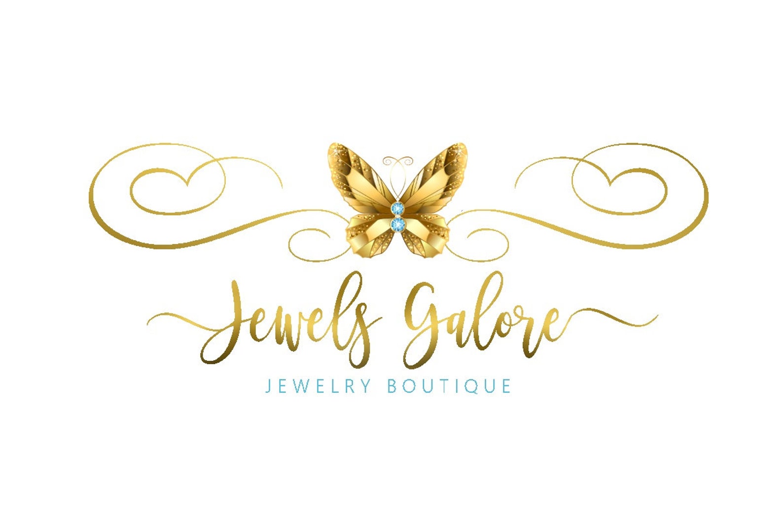 Jewelry logo Butterfly logo Pendant logo Charm logo Swirly Etsy