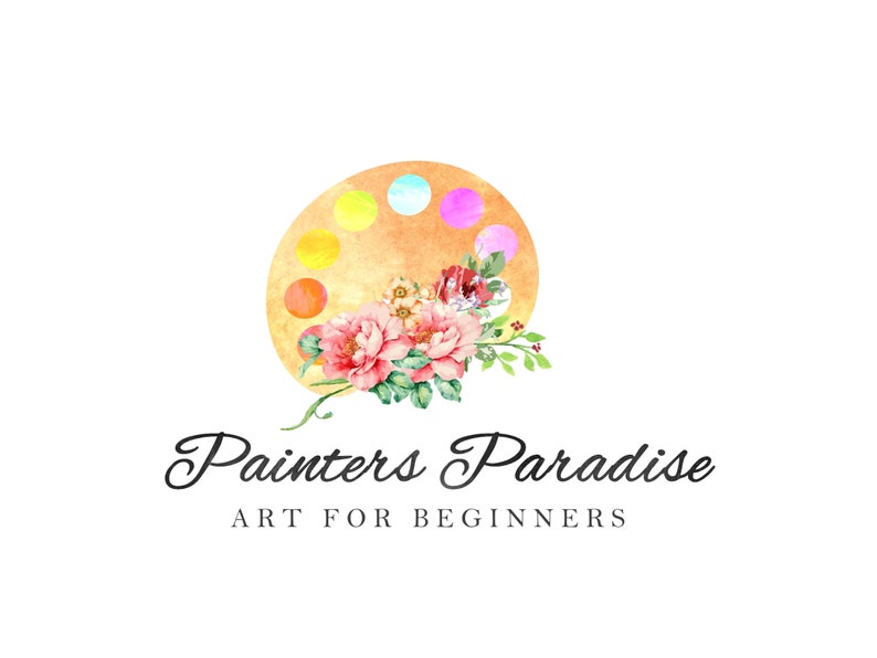 Art Logo Artist logo Canvas logo Paint logo Colors logo Etsy