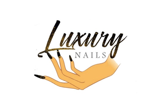 Download Nails logo design Luxury nails Hand logo Long nails Black ...