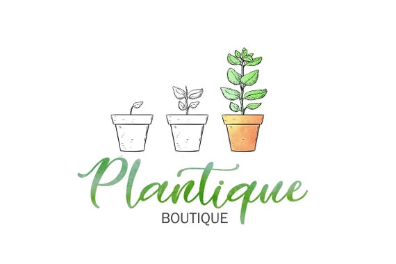 Pflanzen Logo Bluhende Logo Bloom Logo Pflanzung Logo Etsy