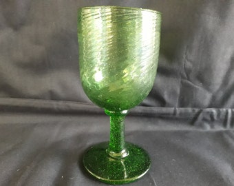 Georgian Regency Green Soda Glass Twist Wine Glass c1830