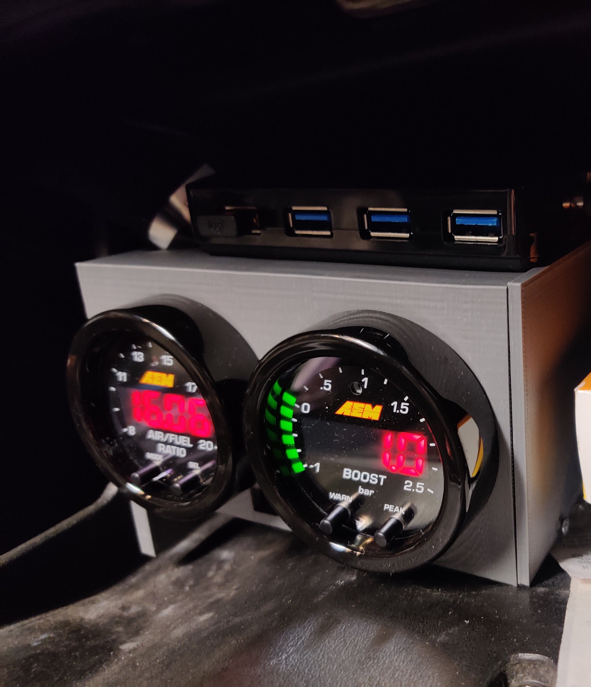 Dual gauge pod Miata glove box Etsy