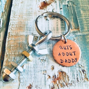 Nuts about daddy fidget keychain