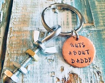 Nuts about daddy fidget keychain