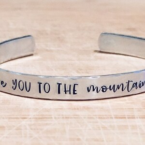 I love you to the mountains and back Cuff bracelet