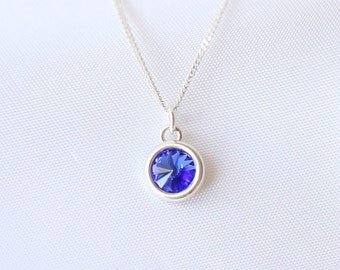 Sapphire Birthstone Necklace, September Necklace, Sapphire Jewelry, Virgo Birthstone, Sapphire Birthday Gift,Gift For Her,Gemstone Jewelry,