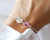 Sister Birthstone Bracelet SIS Bracelet, Unbiological Sister Birthday Gift Idea, Gift For Her, Soul Sister, Best Friend BFF, Swarovski