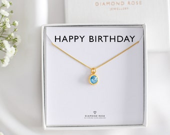 Birthstone Necklace, Birthday Necklace, Girlfriend Birthday, Gift For Her, Birthstone Gift, Birthstone Jewellery, Birthday Gift Idea