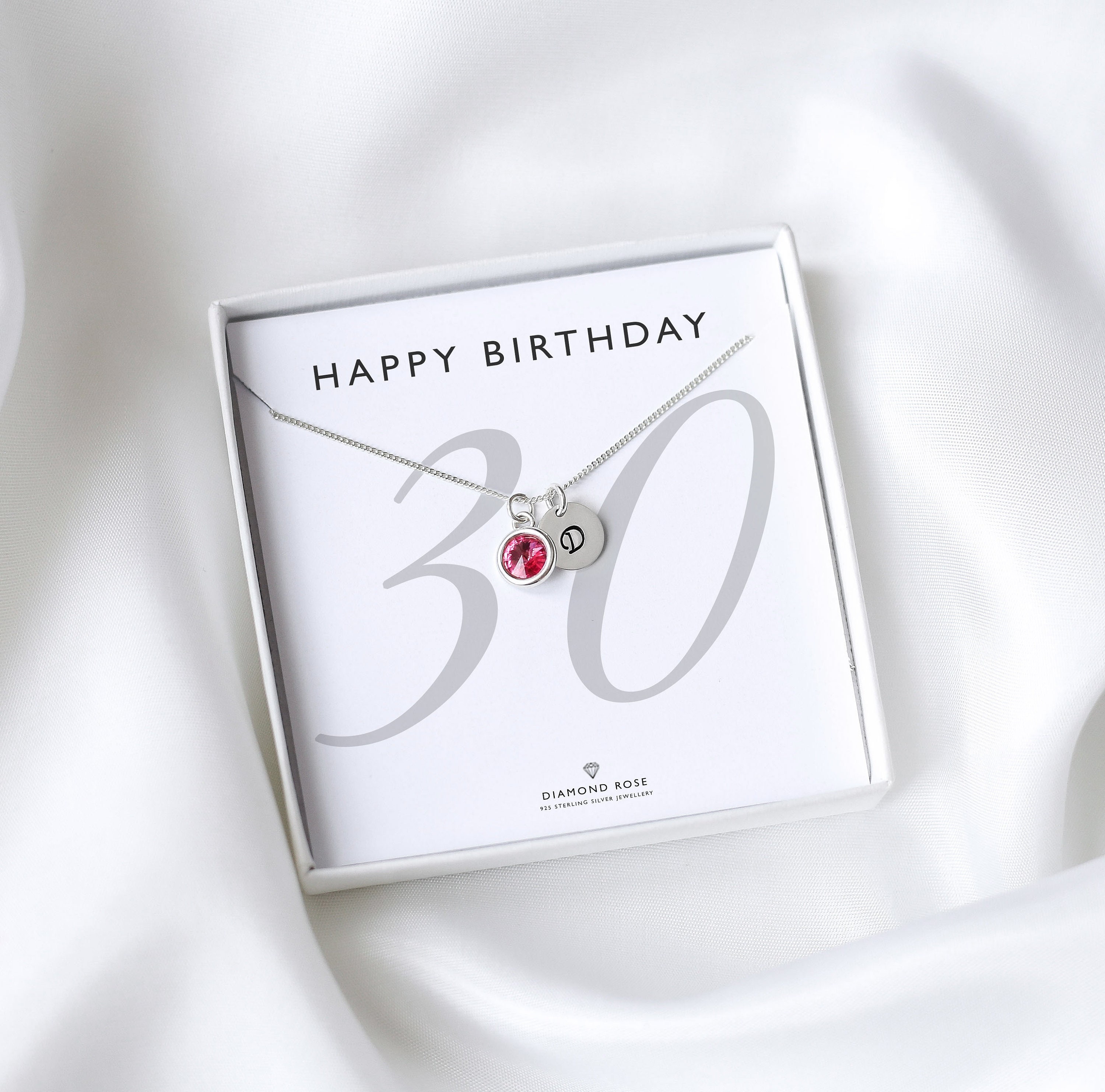 personalised 30th birthday jewellery