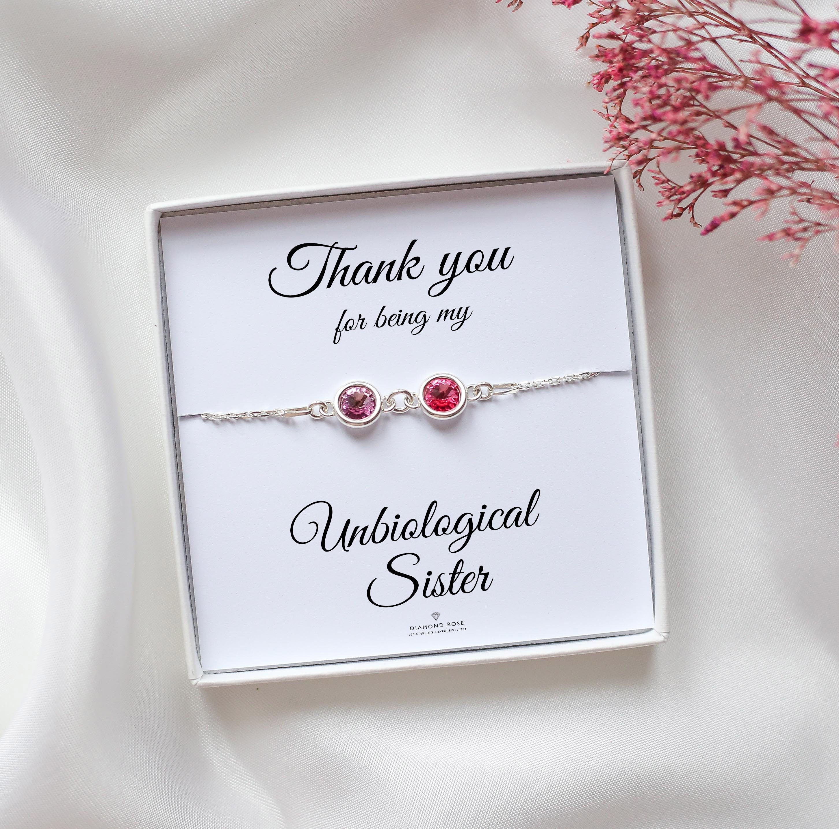 Unbiological Sister Bracelet Soul Sister Gift Sister Birthday