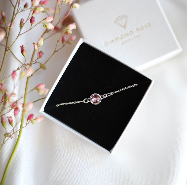 Birthstone Bracelet, Birthday Bracelet, Birthday Gift For Her, Girlfriend Gift, Christmas Gift Idea, Women Bracelet, Sister Birthday Gift image 2