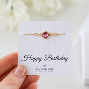 Birthstone Bracelet, Birthday Bracelet, Birthday Gift For Her, Girlfriend Gift, Christmas Gift Idea, Women Bracelet, Sister Birthday Gift image 10