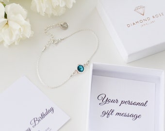 Gift For Her, Personalized Gift Birthstone Bracelet, 925 Sterling Silver, Best Gift, Unique Holiday Gift, Personalized Jewelry For Her