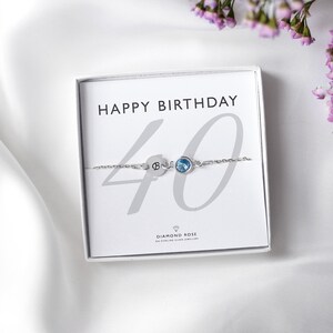 Silver bracelet 40th birthday Clearance