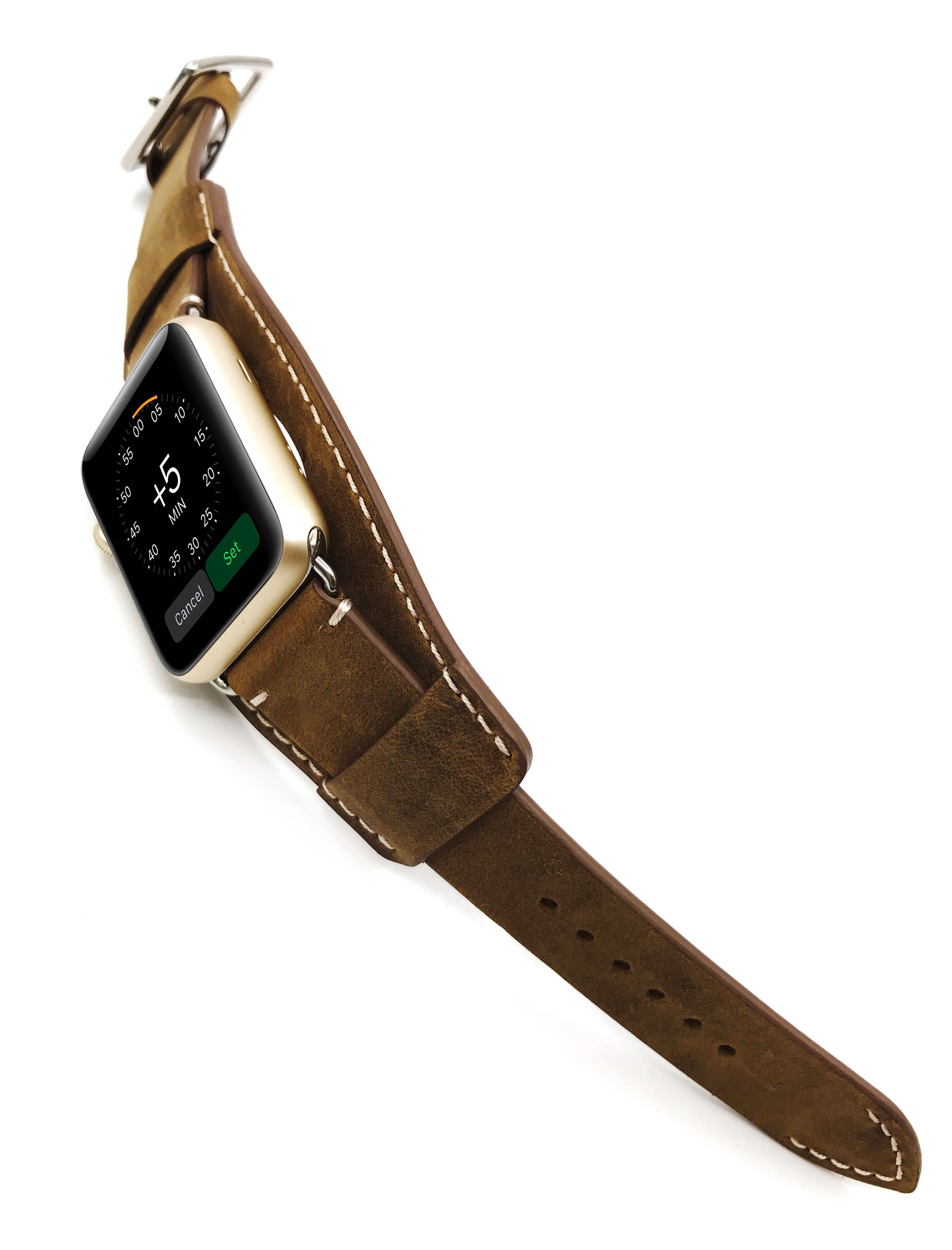 Leather Apple Watch Cuff Apple Watch Strap Series 5 4 3 Etsy