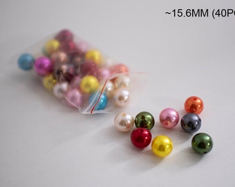 Round acrylic beads various sizes and colours