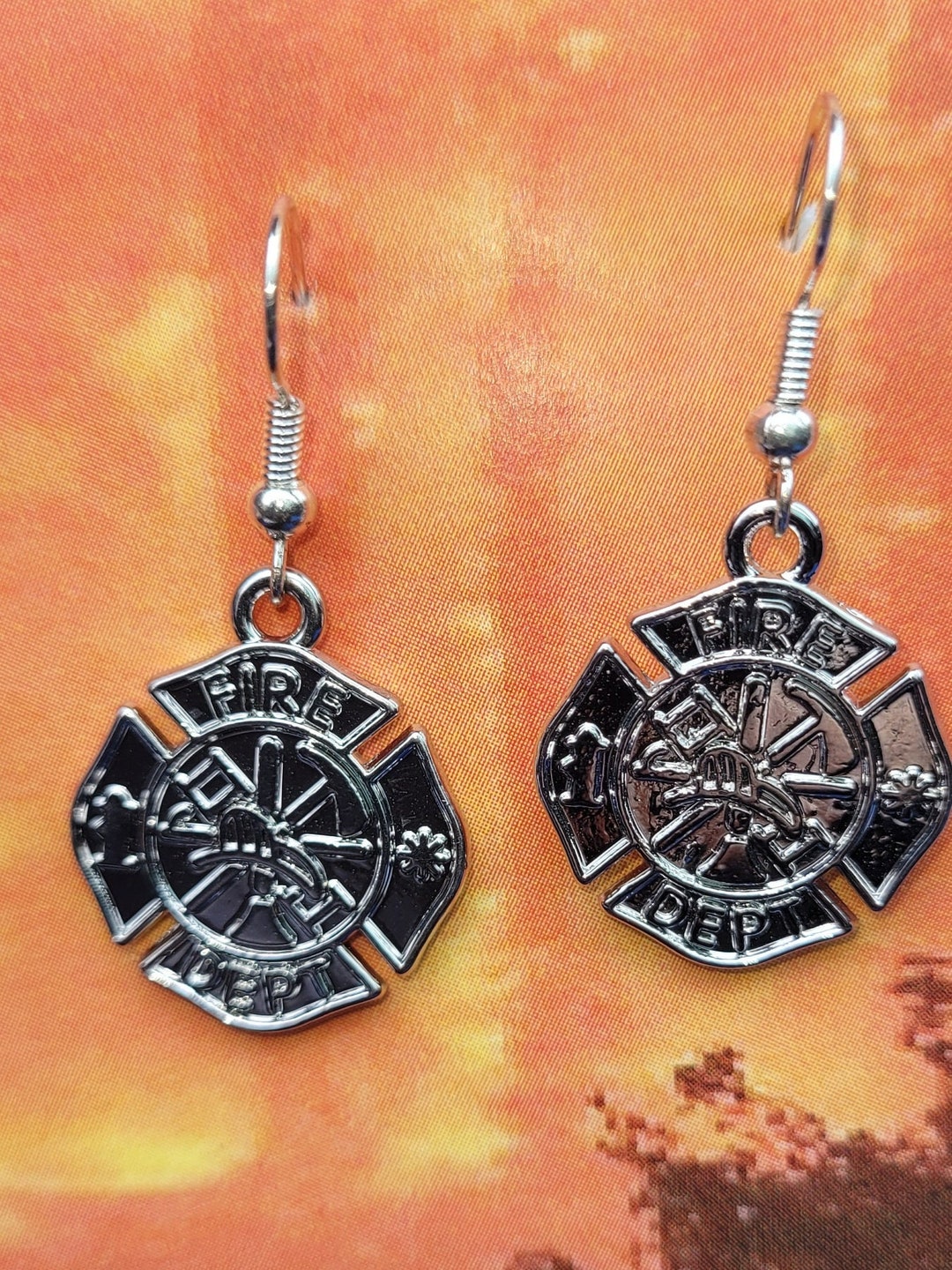 Fire Department Firefighter Fire EMS Fire Rescue EMT Paramedic Earrings ...