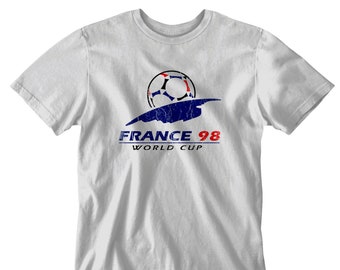 Vintage 90s Adidas France 98 FIFA World Cup T-shirt Footbal