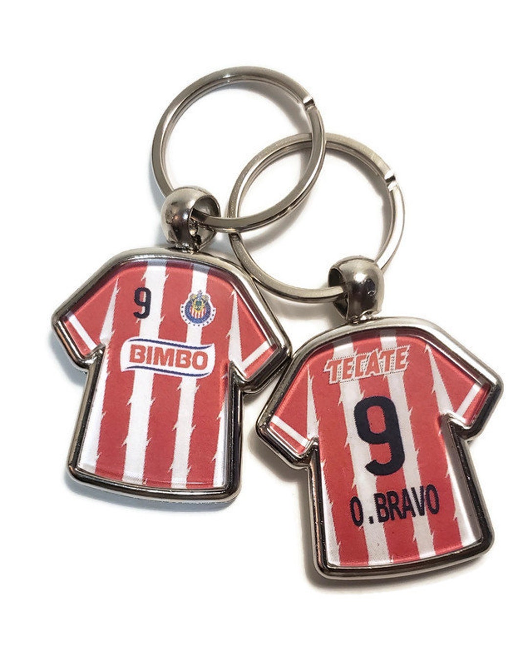Omar Bravo 9 Chivas De Guadalajara Soccer Jersey Keychain Party Favor