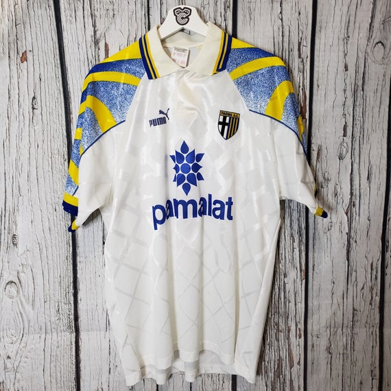 Puma Parma Home Soccer Jersey 1995/1996 Size L - Puma Parma