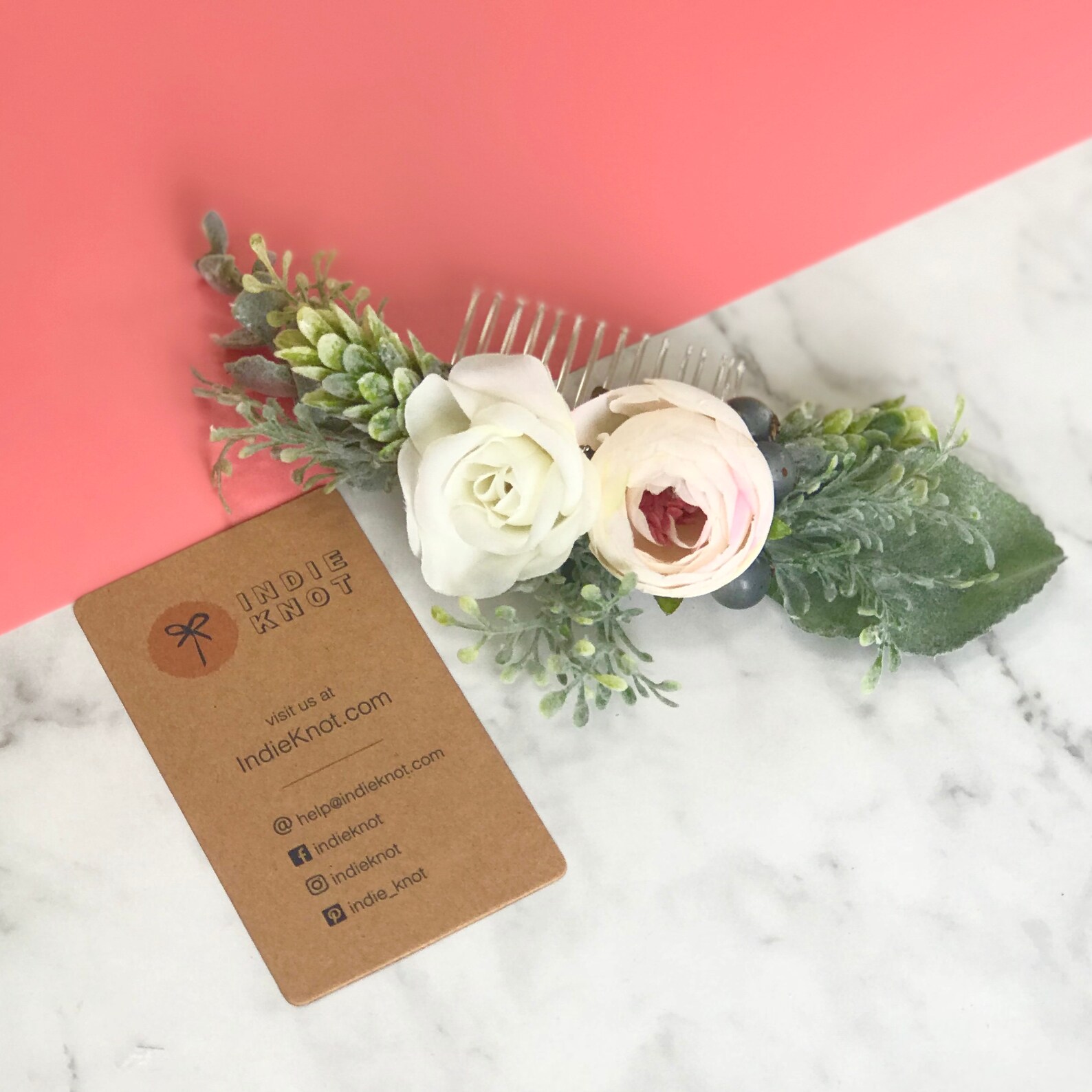 Silk Flower Hair Comb / Bridal Hair / Sally Ranunculus Peony Etsy