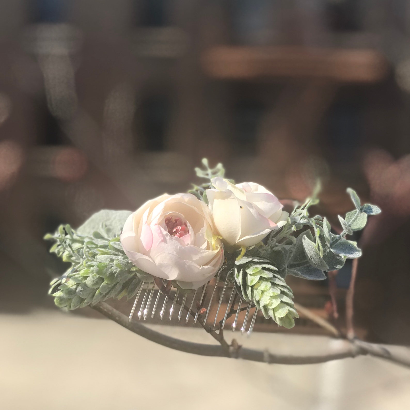 Silk Flower Hair Comb / Bridal Hair / Sally Ranunculus Peony Etsy