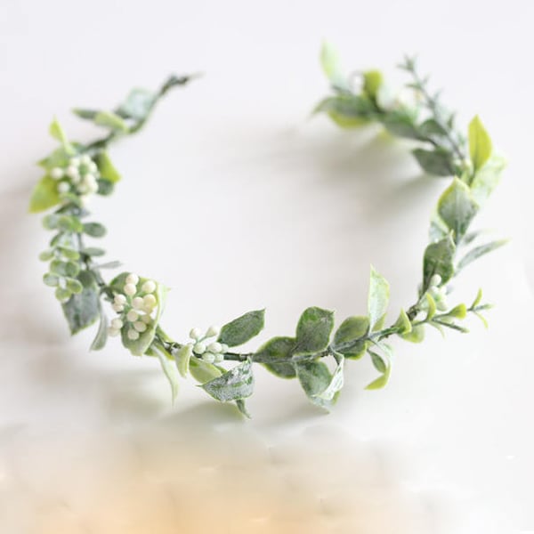 Flower Crown / Lindsay Boho Leaf Crown // Wedding, Bridesmaids, Flower girl, Prom