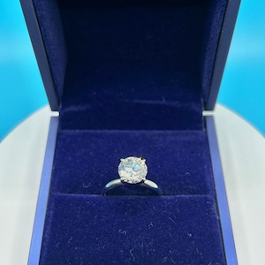 Lab Grown Diamond Engagement Ring | 2 CT Round Certified | 14K Gold Solitaire image 5